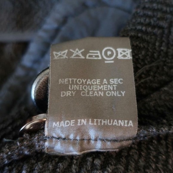 Isabel Marant Double Breasted Jacket Black Leather-Trim Herringbone Size 38 - Picture 9 of 9